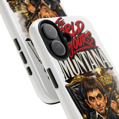 Tony Montana "The World Is Yours" Vintage Caricature Tough Phone Case