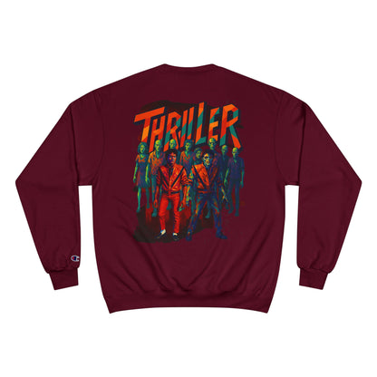 MJ Thriller Graphic Sweatshirt — Retro Zombie Dance Crew Back Print