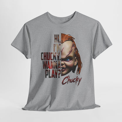 Chucky "Hi, I’m Chucky. Wanna Play?" Graphic Tee