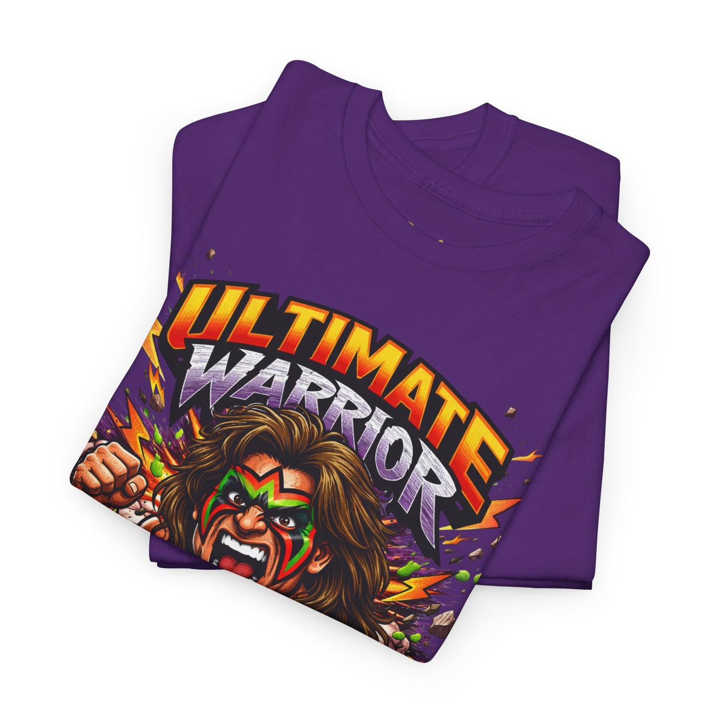 Ultimate Warrior Graphic Tee — Retro Wrestling Mascot T-Shirt