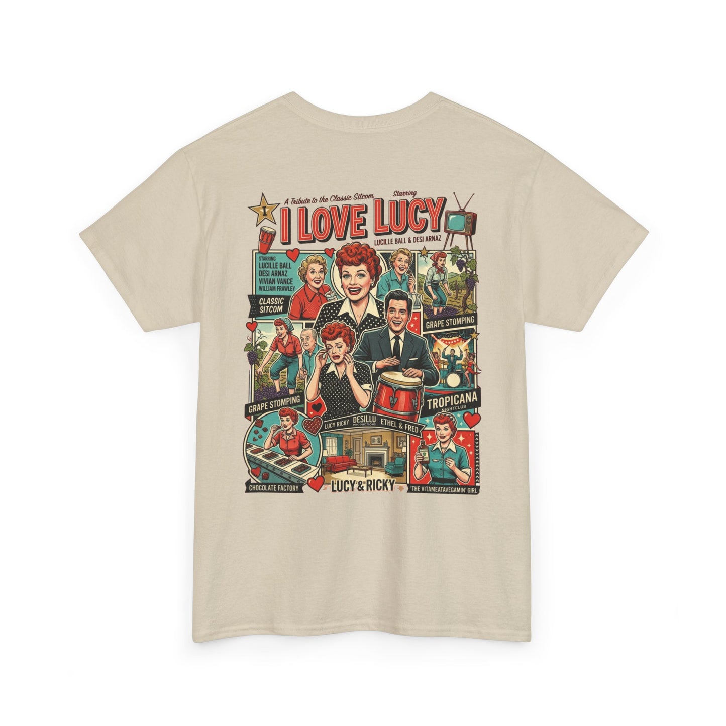 I Love Lucy Retro Collage T-Shirt