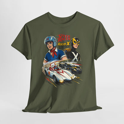 Speed Racer Vintage Racing Tee — "Speed Racer Racer X" Graphic T-Shirt