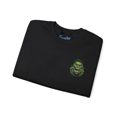 Hulk Graphic Crewneck Sweatshirt — Bruce Banner Movie Poster Design