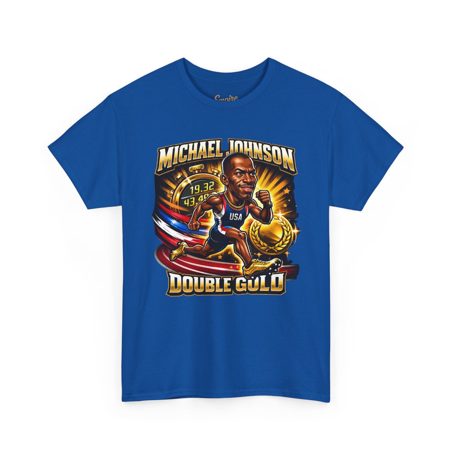 Michael Johnson 'Double Gold' Olympic Track Tribute Tee