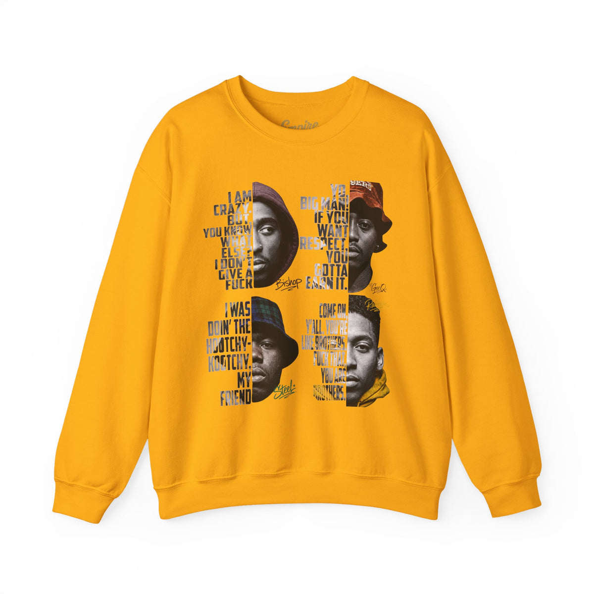 Wrecking Crew "Juice" Movie Legends Crewneck Sweatshirt — Collage Portraits & Lyrics