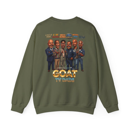 Crewneck Sweatshirt — 'GOAT' Icon Caricature Tribute Backprint