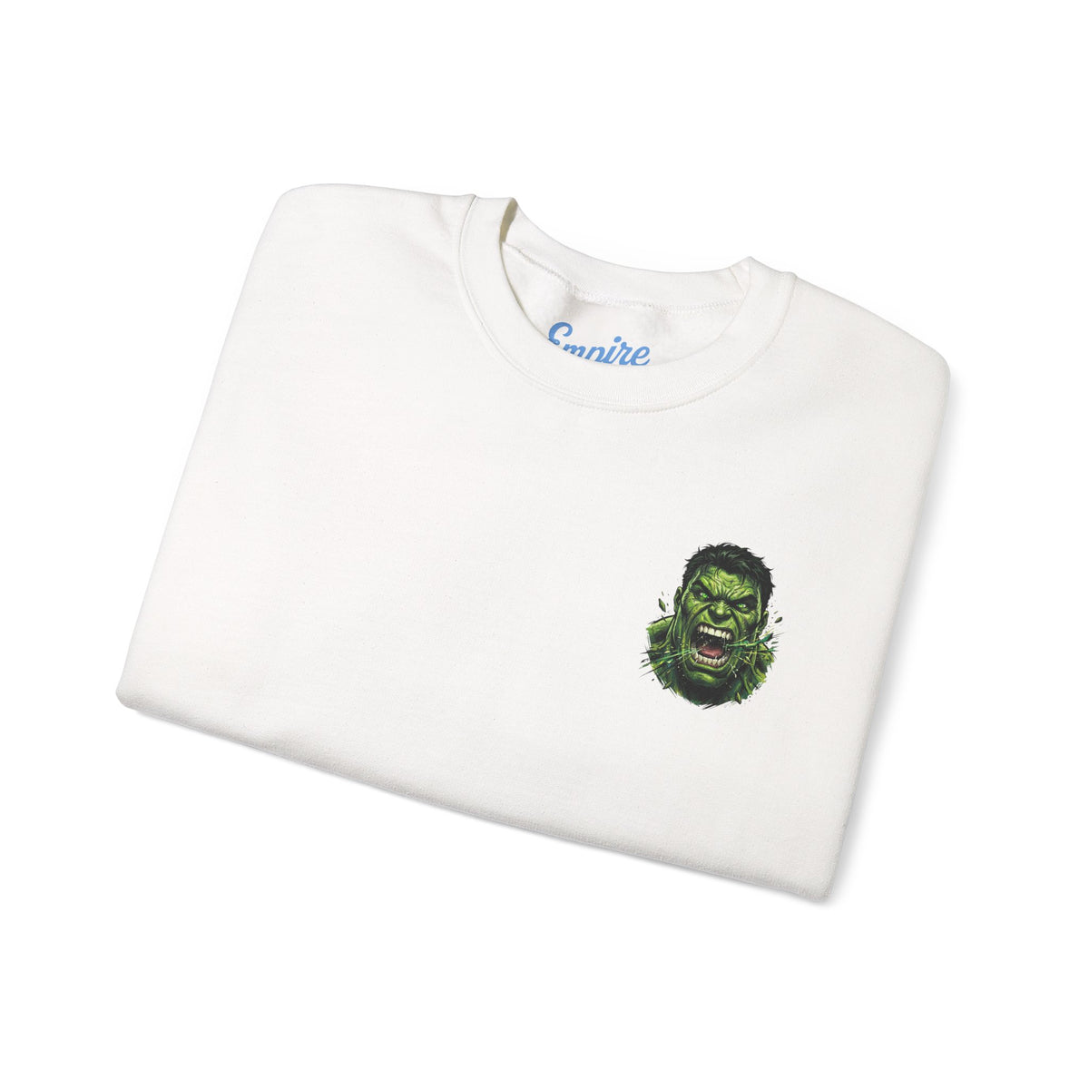 Hulk Graphic Crewneck Sweatshirt — Bruce Banner Movie Poster Design