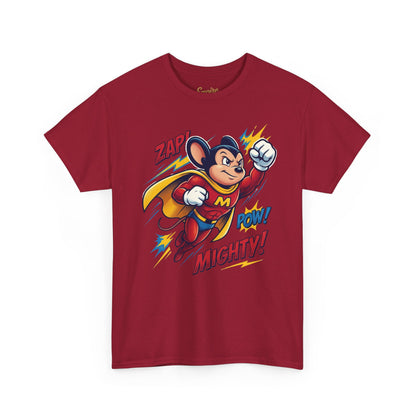 Mighty Mouse Comic Tee — Retro Superhero Kids Graphic T-Shirt