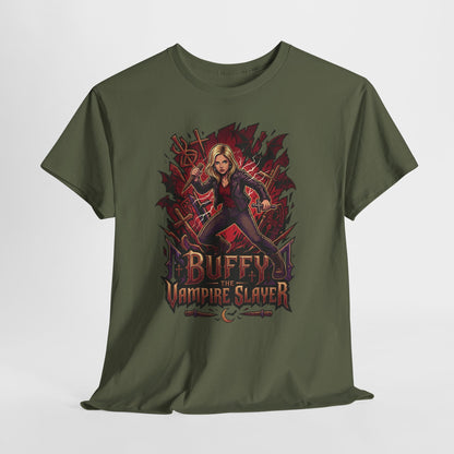 Buffy Vampire Slayer Graphic Tee — Retro Gothic Vampire Hunter Shirt