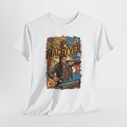 MacGyver Vintage Poster T‑Shirt — Retro TV Show Tee with “MacGyver” Graphic