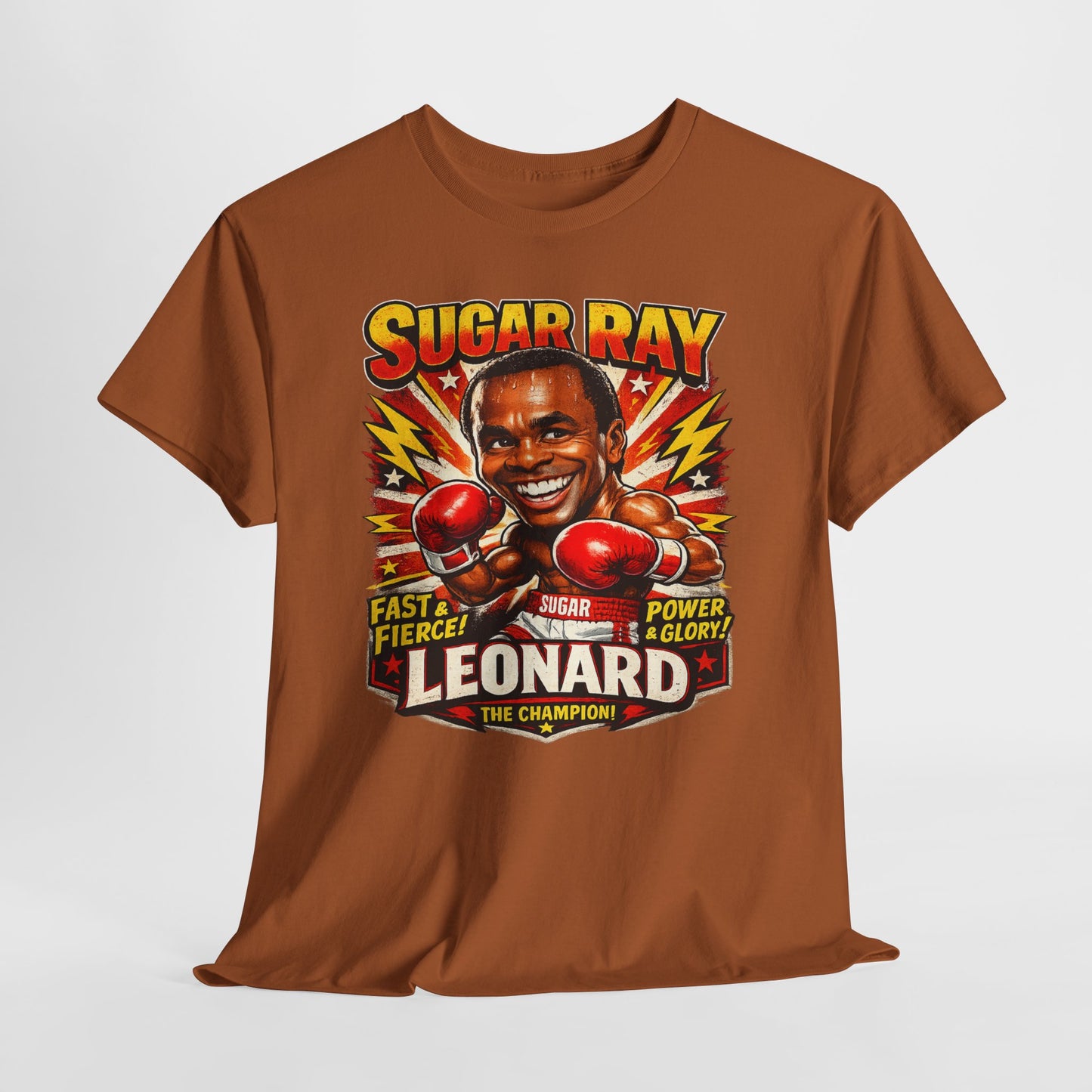 Vintage Boxing Champion Tee – “Sugar Ray Leonard” Graphic Shirt