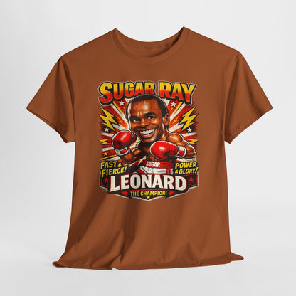 Vintage Boxing Champion Tee – “Sugar Ray Leonard” Graphic Shirt