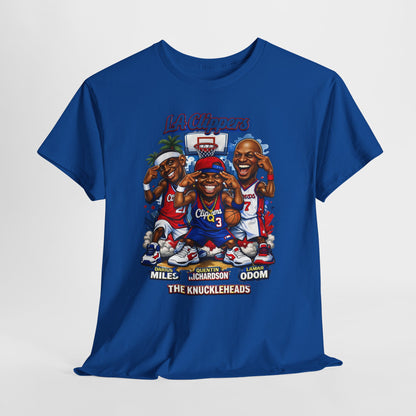 LA Clippers Cartoon Roster Tee — "The Knuckleheads" Team Graphic T-Shirt