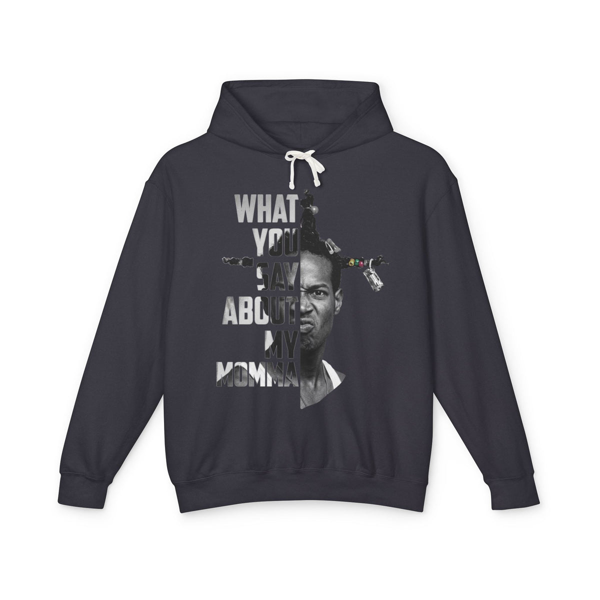 Loc Dog Graphic Hoodie — "What You Say About My Momma" Bold Portrait Pullover