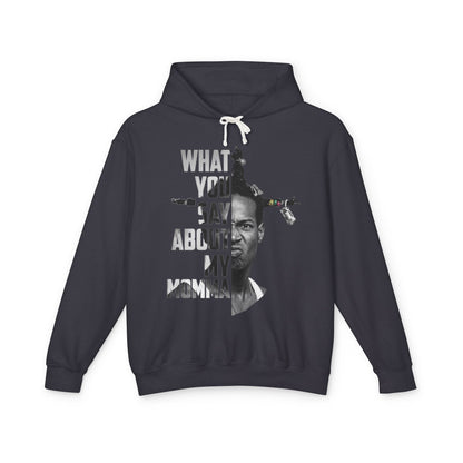 Loc Dog Graphic Hoodie — "What You Say About My Momma" Bold Portrait Pullover