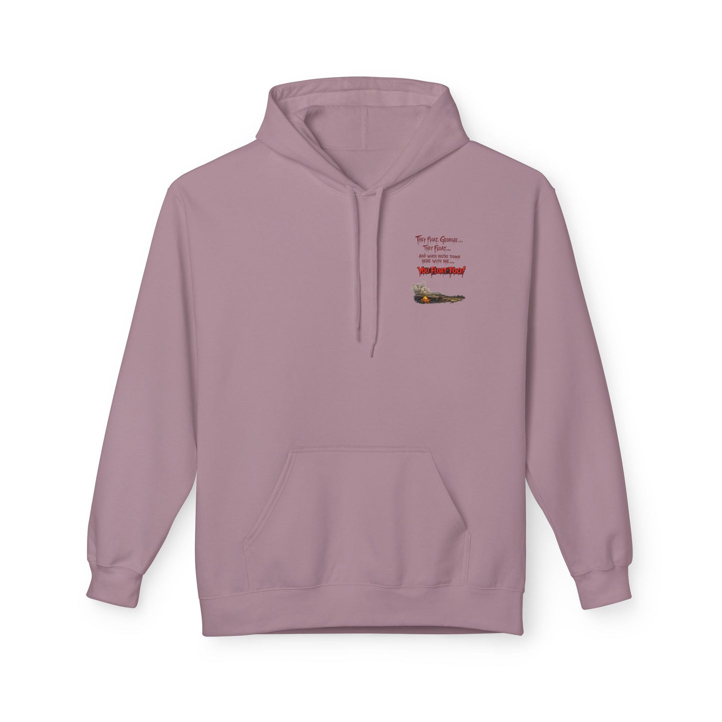 'Krustywise' Creepy Clown Design, "You’ll Float Too" Midweight Softstyle Fleece Hoodie