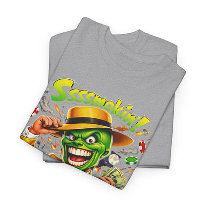 The Mask Graphic Tee — 'Ssssmokin!' Retro Movie Design