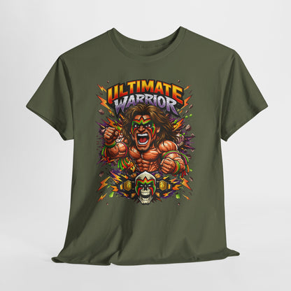 Ultimate Warrior Graphic Tee — Retro Wrestling Mascot T-Shirt