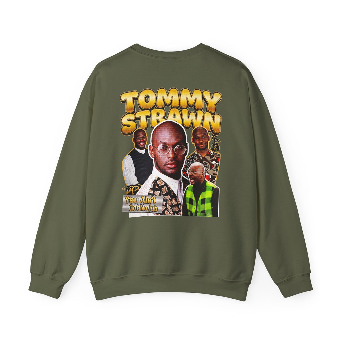 Martin Graphic Crewneck Sweatshirt — Vintage Retro Tommy Strawn Photo Collage