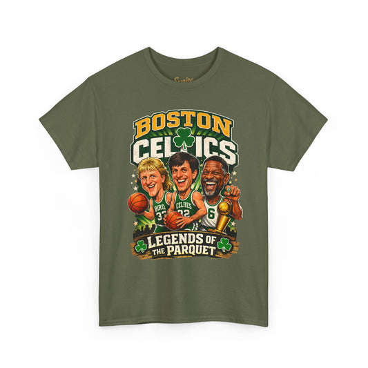Boston Celtics "Legends of the Parquet" Tee - Retro Basketball Fan Shirt