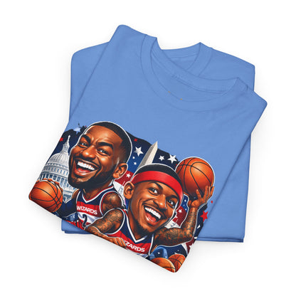 Wizards Basketball Vintage Player Caricature Tee – Wall & Ball Fan Shirt