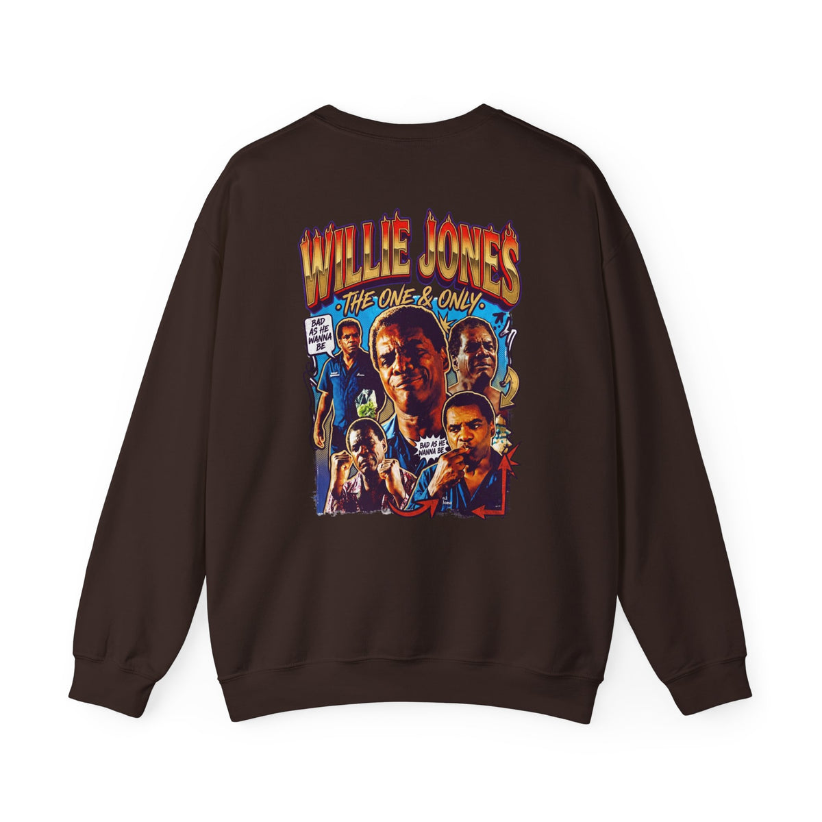 Willie Jones Graphic Crewneck Sweatshirt — Retro Soul Portrait Pullover