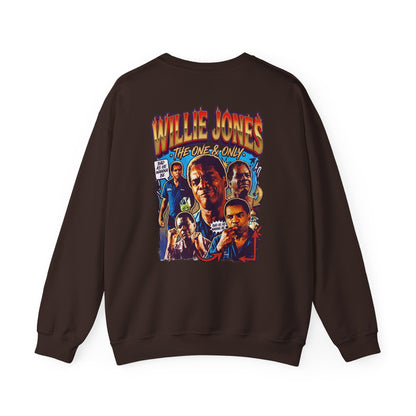 Willie Jones Graphic Crewneck Sweatshirt — Retro Soul Portrait Pullover