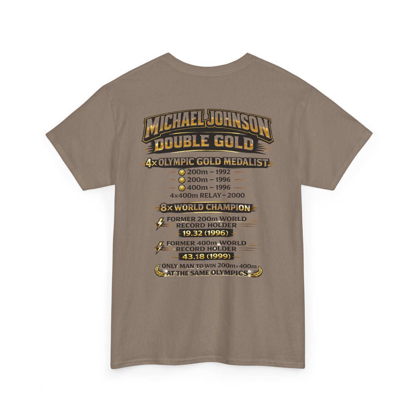 Michael Johnson 'Double Gold' Olympic Track Tribute Tee