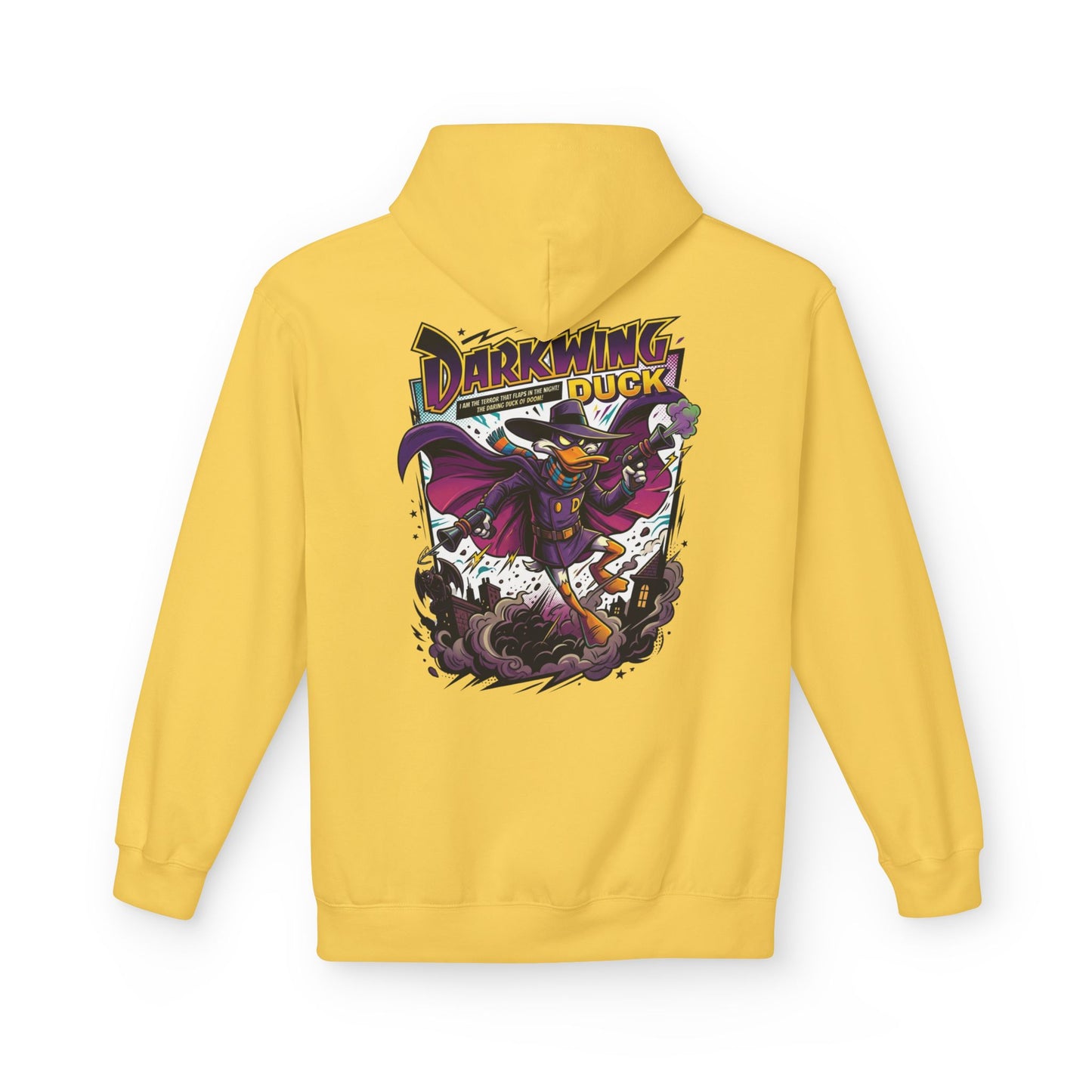 Retro Darkwing Duck Graphic Hoodie | 90s Cartoon Nostalgia
