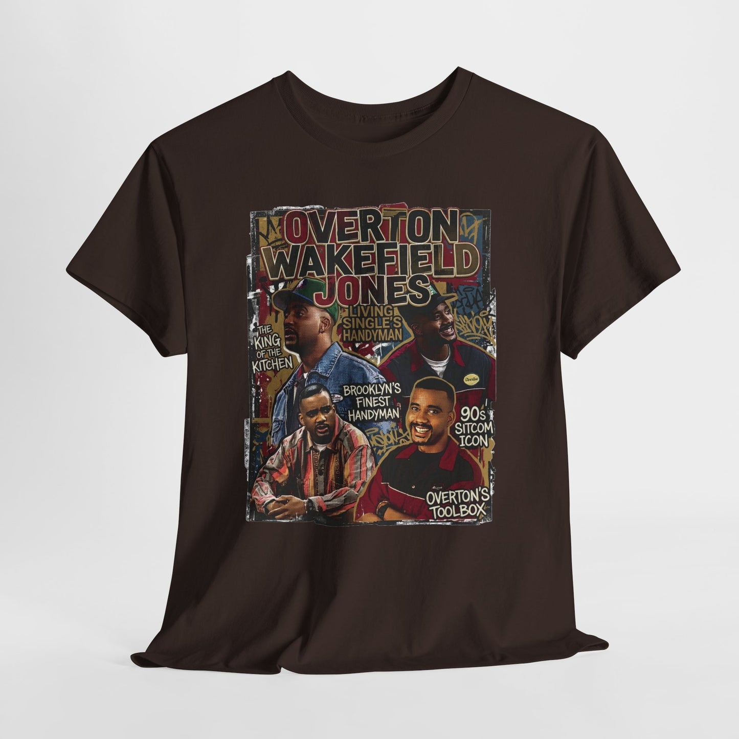 Vintage Living Single Collage T‑Shirt — Overton Wakefield Jones Graphic Tee
