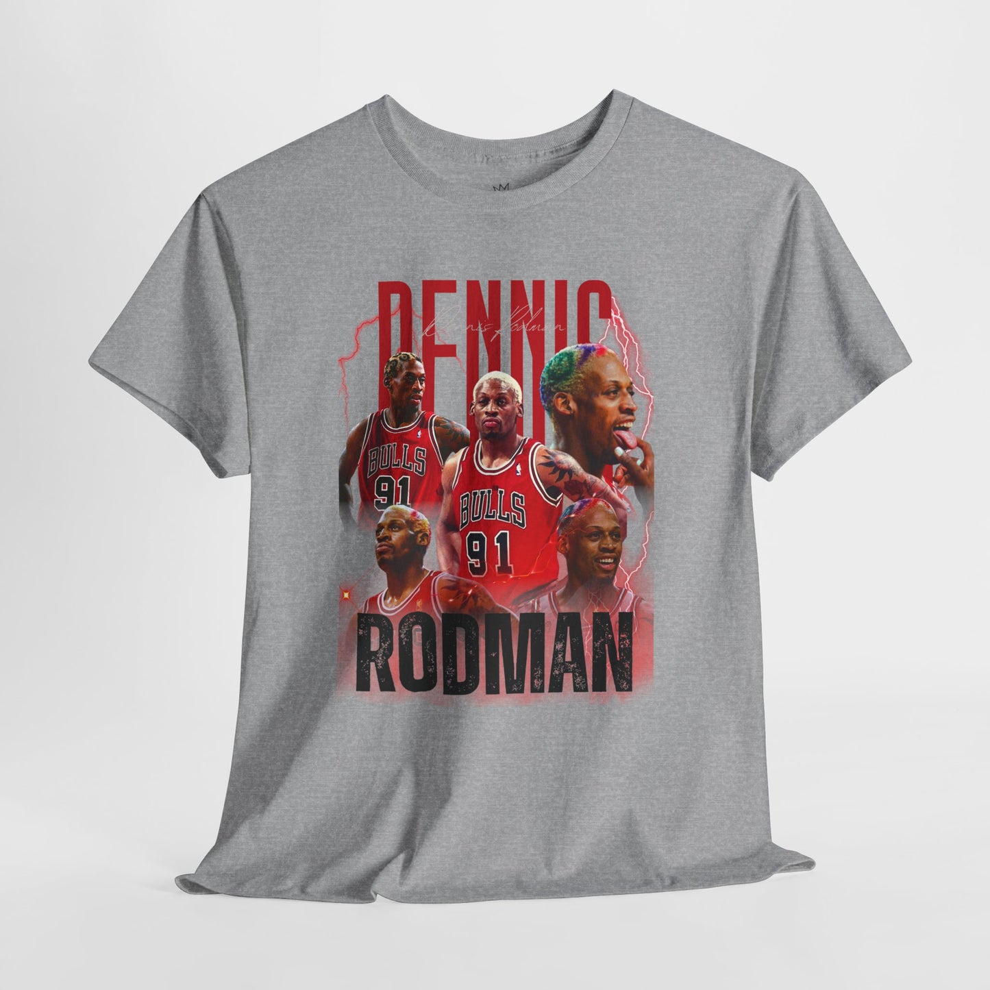 Dennis Rodman Unisex Heavy Cotton Tee - Retro Sports Graphic Tee