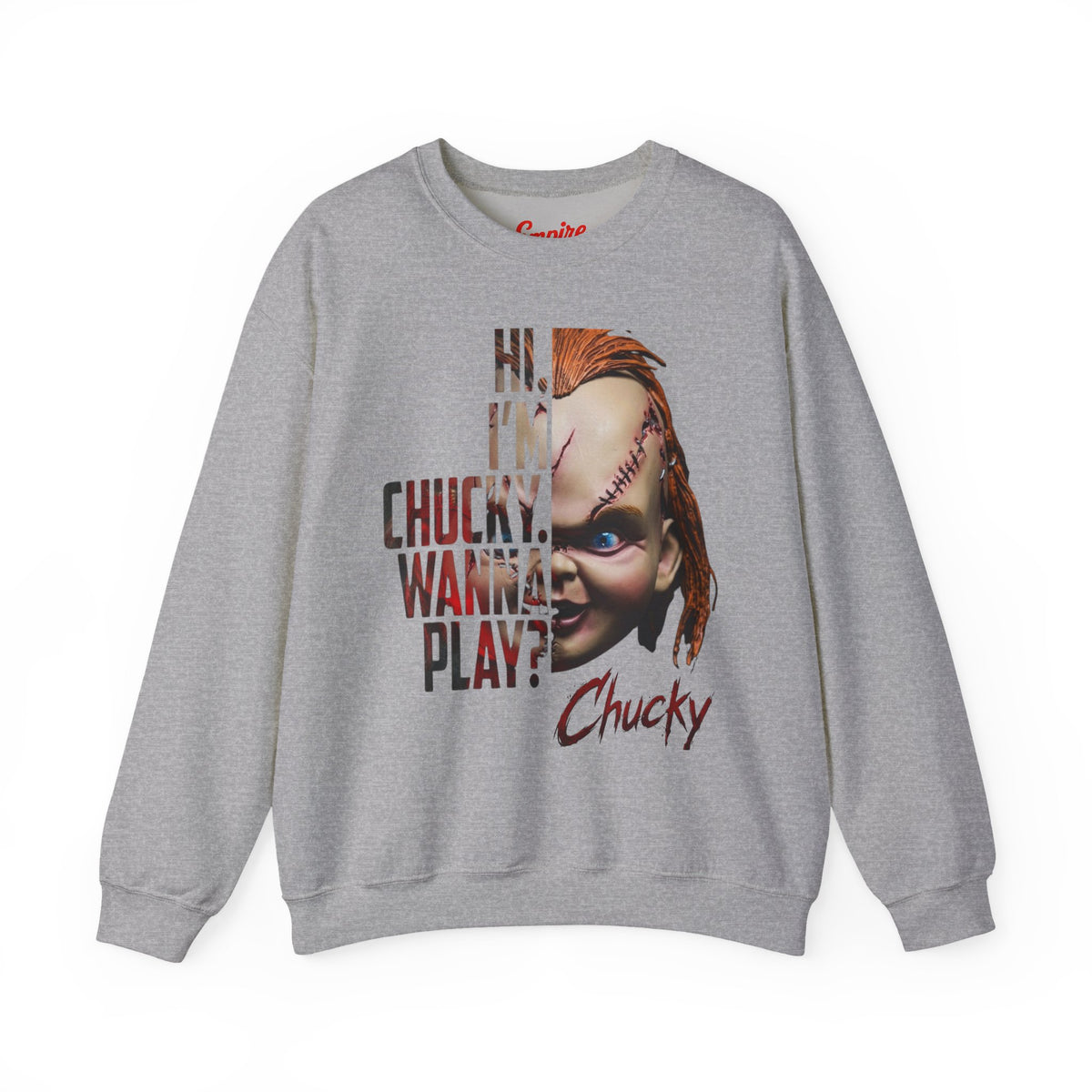 Chucky "Hi, I'm Chucky. Wanna Play?" Crewneck Sweatshirt