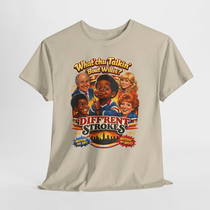 Different Strokes Retro TV Tee — "Whatchu Talkin' 'Bout Willis?" Vintage Sitcom T-Shirt