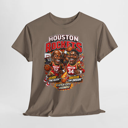 Houston Rockets 'The Glide and The Dream'| Vintage Sports Shirt, Basketball Gift, Retro Sports Tee, Casual Wear, Fan Apparel