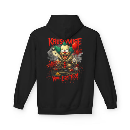 'Krustywise' Creepy Clown Design, "You’ll Float Too" Midweight Softstyle Fleece Hoodie