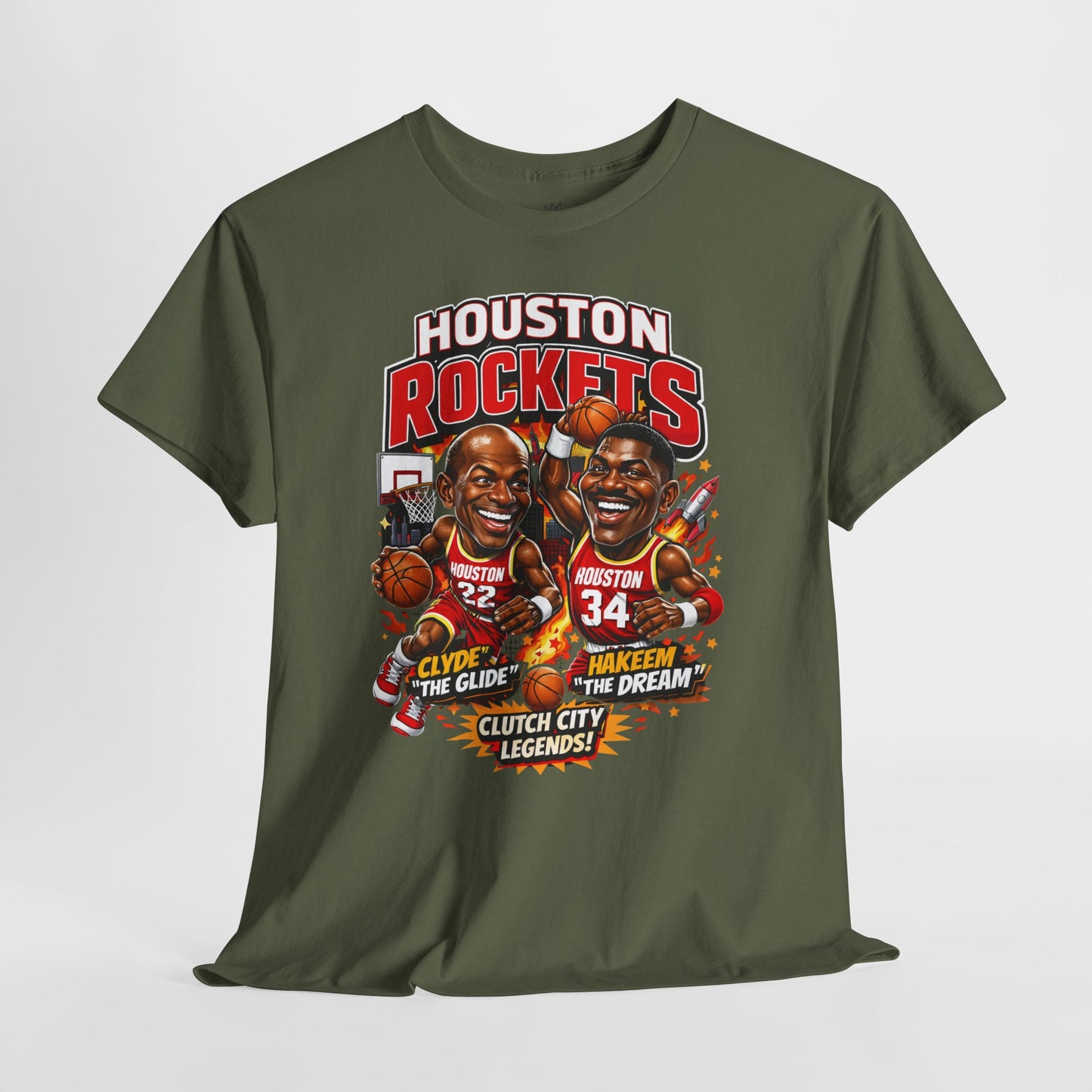 Houston Rockets 'The Glide and The Dream'| Vintage Sports Shirt, Basketball Gift, Retro Sports Tee, Casual Wear, Fan Apparel