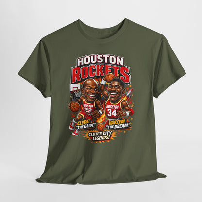Houston Rockets 'The Glide and The Dream'| Vintage Sports Shirt, Basketball Gift, Retro Sports Tee, Casual Wear, Fan Apparel