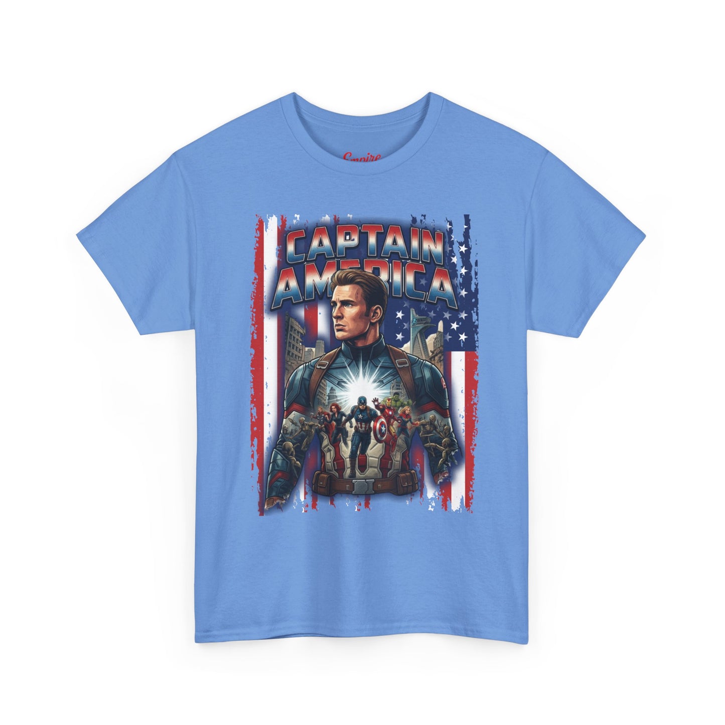 Captain America Graphic Tee - Patriotic Superhero Movie Poster T-Shirt