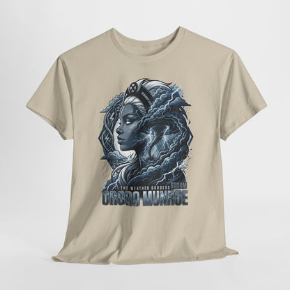 Storm Goddess Graphic Tee — Sci‑Fi Portrait T-Shirt