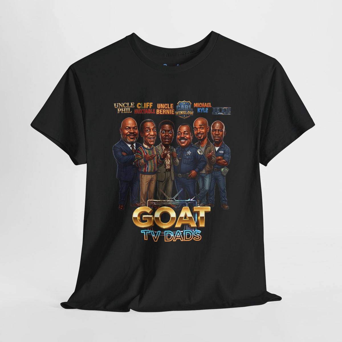 TV Legends Caricature T-Shirt — "GOAT TV Dads" Graphic Tee