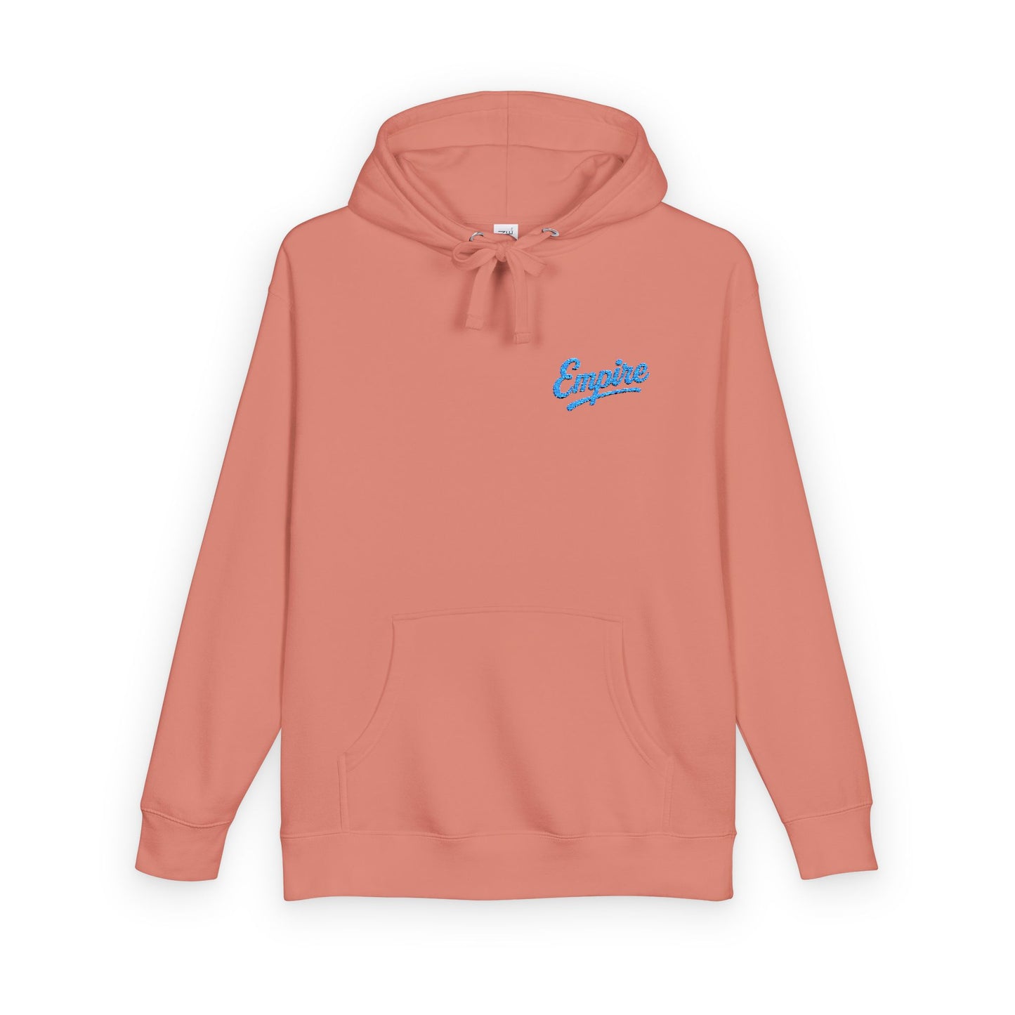 Empire Signature Embroidered Hoodie — Minimal Fleece with Carolina Blue 'Empire' Logo