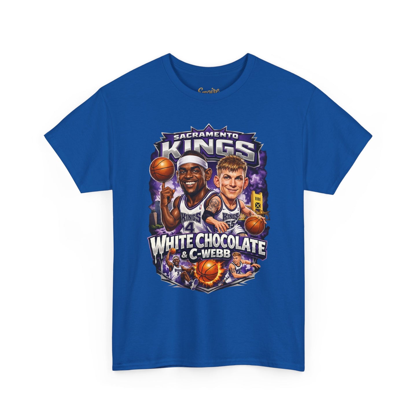 Sacramento Kings 'White Chocolate & C-Webb' Basketball Tee