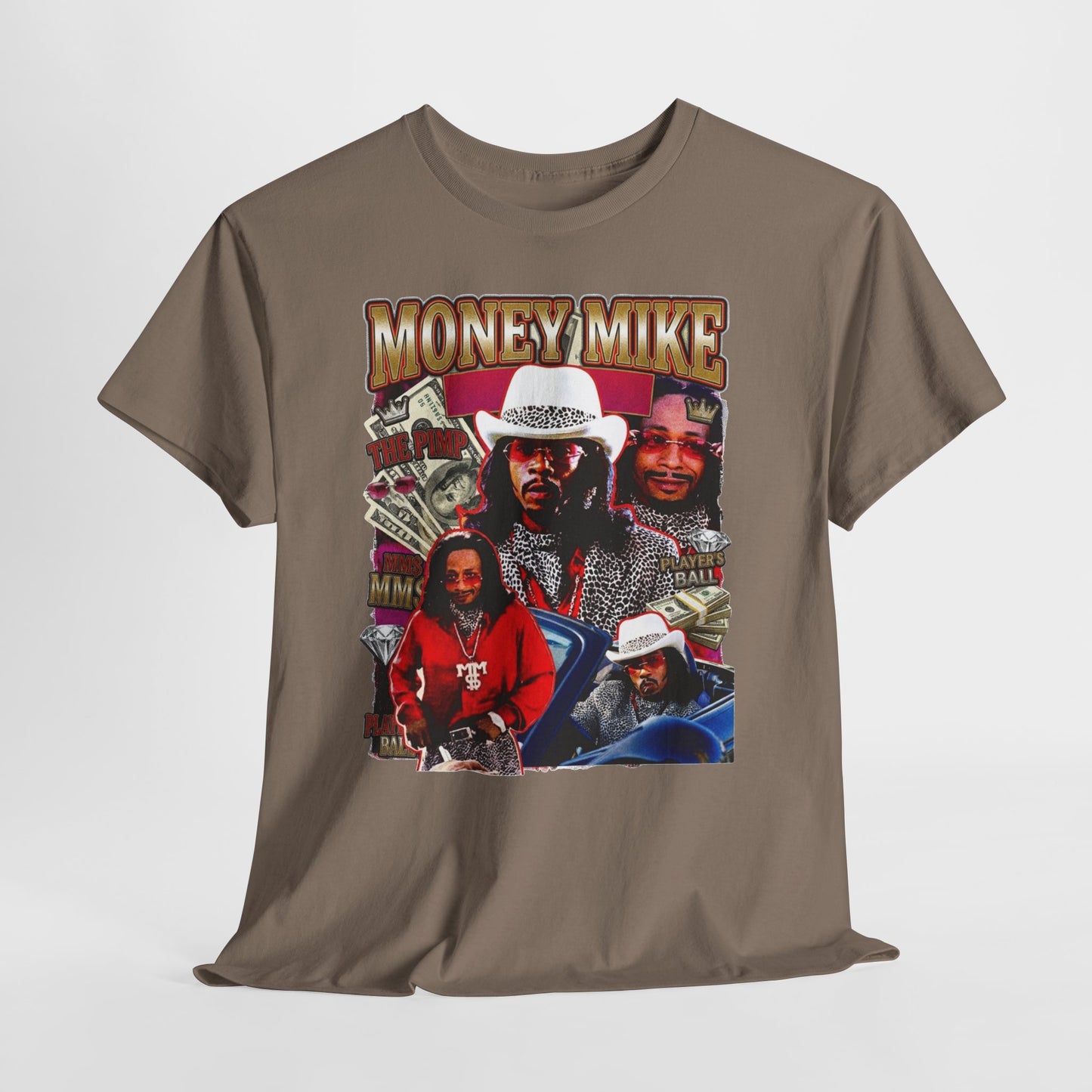 Money Mike Graphic Tee — Retro Movie Collage T‑Shirt