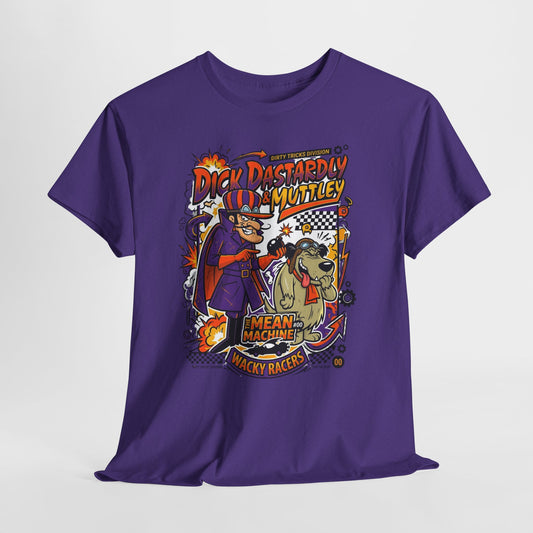 Cartoon Villain Racing Tee — "Dick Dastardly & Muttley: Mean Machine" Graphic T-Shirt