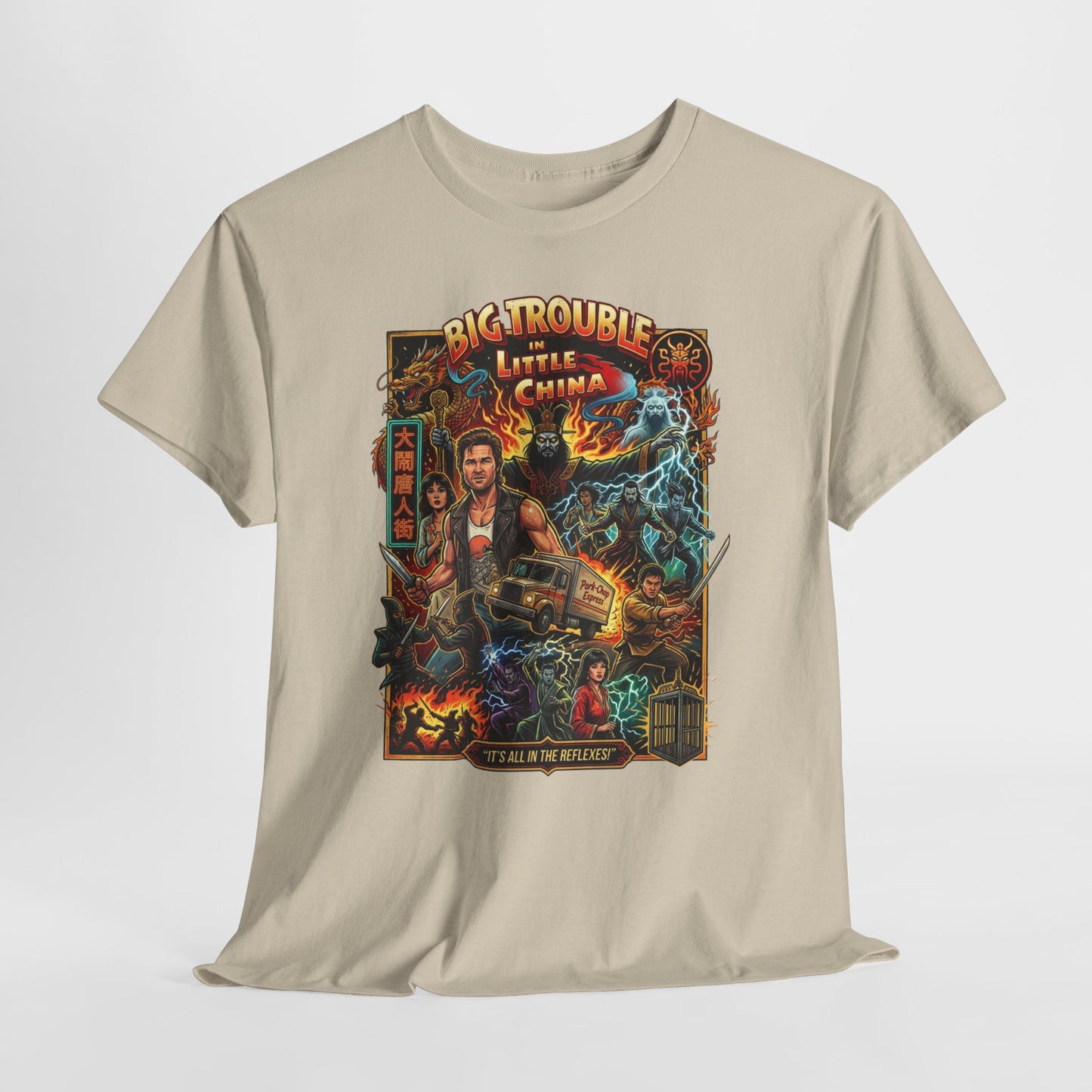 Big Trouble Little China Movie Poster T-Shirt — Retro 80s Action Graphic Tee
