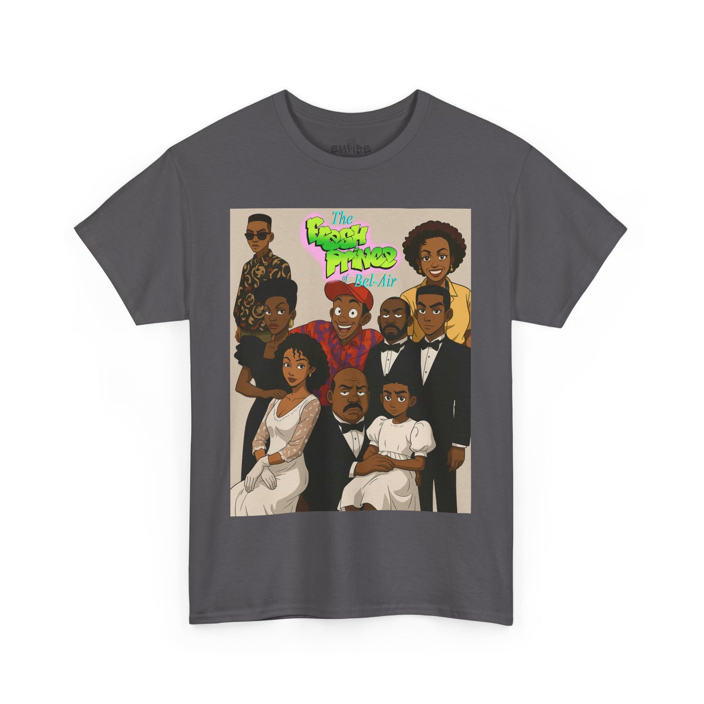 The Fresh Prince Unisex Heavy Cotton Tee - Nostalgic Cartoon Graphic Shirt