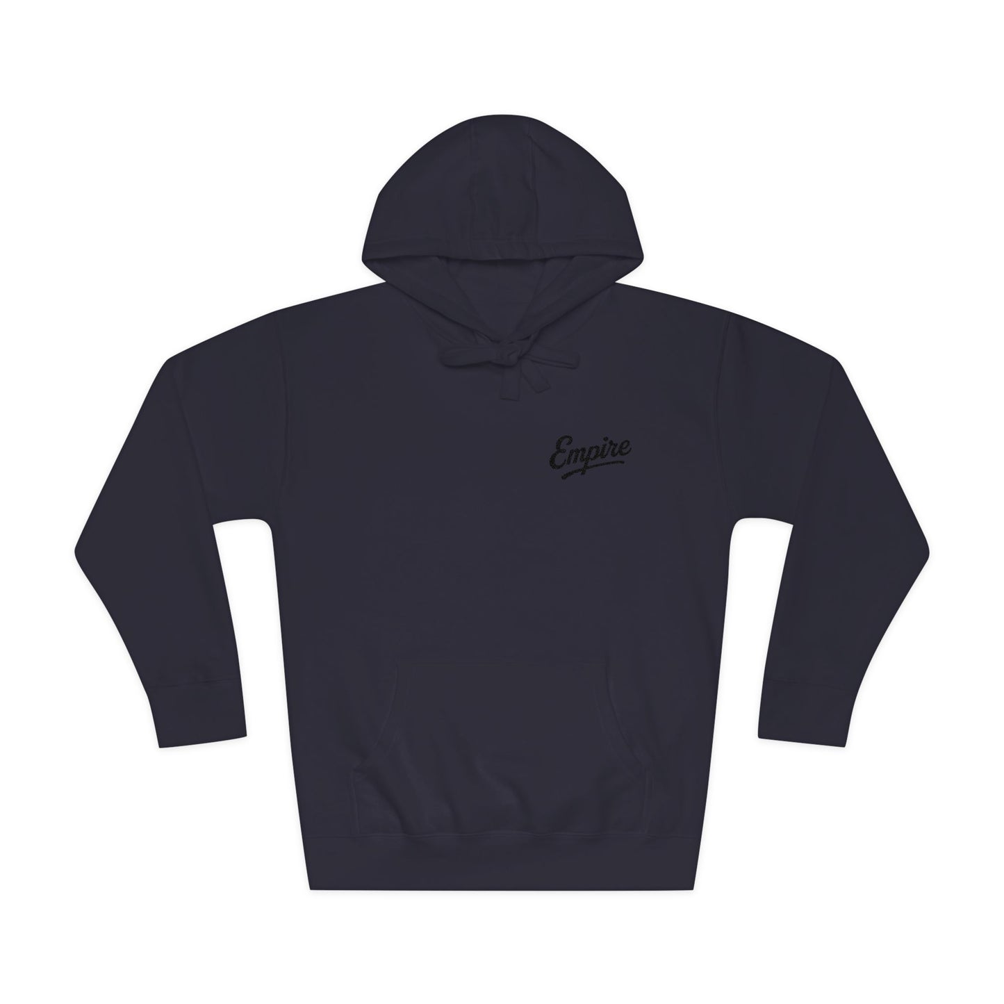 Empire Signature Embroidered Hoodie — Minimal Fleece with Black 'Empire' Logo
