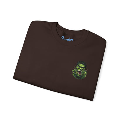 Hulk Graphic Crewneck Sweatshirt — Bruce Banner Movie Poster Design