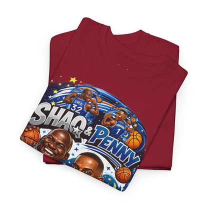 Orlando Magic Basketball Tee — Shaq & Penny Retro Cartoon Design