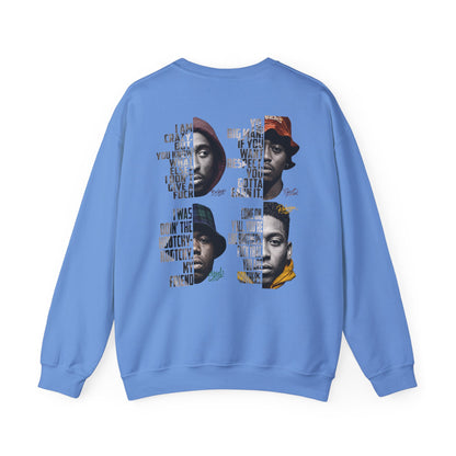 Wrecking Crew "Juice" Crewneck Sweatshirt — Vintage Movie Portraits with Lyrics